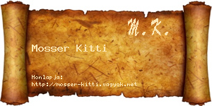 Mosser Kitti névjegykártya